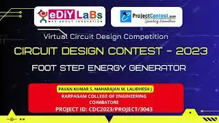 CDC2023/PROJECT/3043 || FOOT STEP ENERGY GENERATOR || Circuit Design Contest-2023
