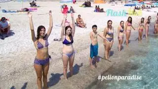 FlashMob στην παραλία του Παπά Νερό στο Πήλιο.