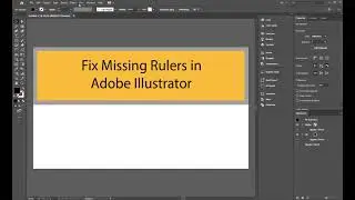 Fix Rulers Missing from Adobe Illustrator