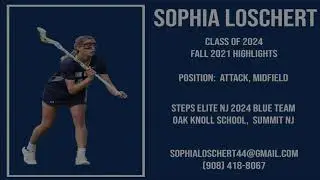 Sophia Loschert 2021 Fall Lacrosse Highlights