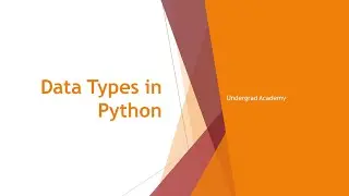 Data Types in Python | Python Programming Lesson 5 | Undergrad Academy