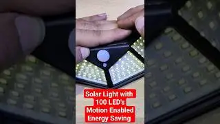 100LED Lights Charging Outdoor Courtyard Sensor Motion Light Waterproof Solar Wall Lamp Garden Decor