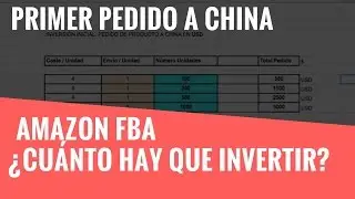 Inversión para Vender en Amazon FBA | Primer Pedido de Producto en China