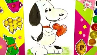 ПЁСИК СНУПИ🐾из комиксов РИСУЕМ С ДЕТЬМИ