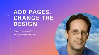 Toastmost Online Course  - Add Pages, Change Menus and Design