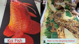 River on the Qingming Festival // Koi Fish -- Finished Large Diamond Painting Kits