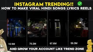 INSTAGRAM NEW TREND!! How to make Hindi songs Lyrics reels editing tutorials | Lyrics video making