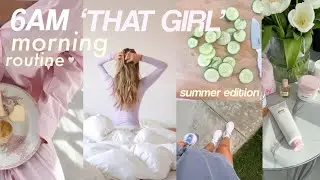 6AM “THAT GIRL” MORNING ROUTINE🤍 productive vlog, workouts + grwm!