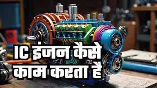 ic engine in hindi, ic engine working, components of ic engine, ic engine parts, ic engine animation