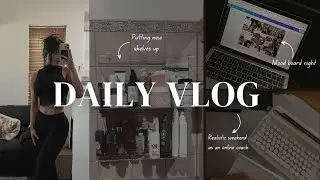 VLOG I Bathroom Organisation, mood board night, working weekend