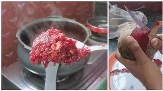 Beetroot Halwa making | Easy Dessert recipe | Artwork with Sara ❤️