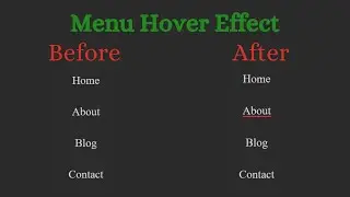 Menu Hover Effect 