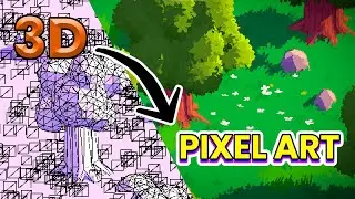 Stylized Grass & Trees for Pixel Art 3D in Godot 4