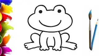 How to Draw a Frog for Children / Easy Drawing Step by Step