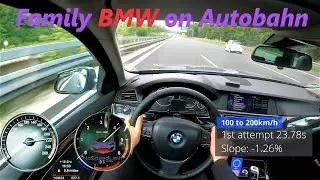 BMW 525d F11 I 218hp Test Drive on Autobahn