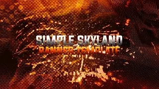 [GIMP] Youtube Banner Template #18 - SIMPLE SKYLAND