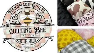 biscuit quilt / puff quilt / custom quilt / monogram / baby shower / Quilting Bee Creations /