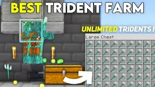 BEST TRIDENT FARM in 1.21 Minecraft Bedrock !