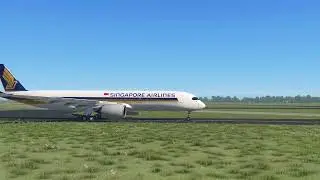 Singapore Airbus A350 900 taxi at Manchester  XPLANE11