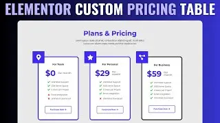🔥 Create a Professional Custom PRICING TABLE with ELEMENTOR Free– Step-by-Step Guide!