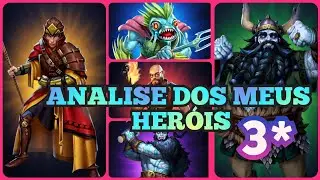 Empires & Puzzles - ANALISE DOS MEUS HERÓIS 3*!