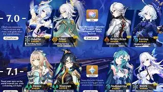 NEW UPDATE! 7.0-7.1 CHARACTER BANNERS REVEALED! ODETTE, ARLECCHINO, FURINA & RERUN'S– Genshin Impact
