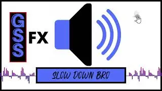 Slow Down Bro -  Sound Effect