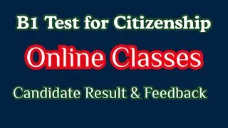 B1 Test for British Citizenship Candidate Result & Feedback.