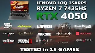 New LENOVO LOQ 15- RYZEN 7 7435HS + RTX 4050 GAMING BENCHMARK TEST | Tested in 15 Games | RTX 4050 |