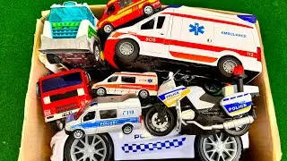 ASMR 7 minutes of satisfying unboxing Ambulance Garbage Trucks Model Cars ASMR | Toys Review 