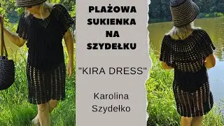 Plażowa sukienka, narzutka na szydełku 