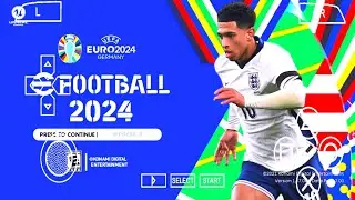 Efootball Pes PPSSPP 2024 Euro Germany | Update National Face, Stadium & Kits | Camera Ps5 & Ps4