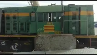 Carga locomotora diesel 308 en plataforma I