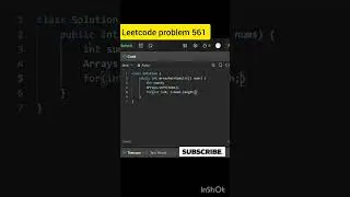 Array Partition | Leetcode problem solving #leetcode #java #shots