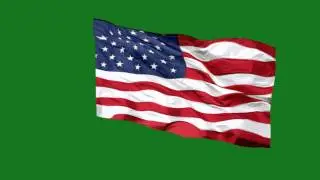 American Flag Green Screen Animation