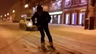 На лыжах по Тюмени в октябре