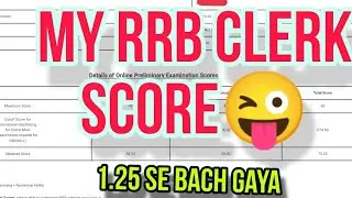 //🥺⬆️🎯MY IBPS RRB CLERK SCORECARD2024🔥#RRB CLERK SCORE 2024#MY RRB CLERK MARKS#rrb clerk result