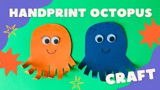 Easy Octopus Paper Craft | Handprint Octopus Craft for Kids | Easy Paper Craft