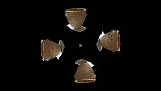 Human Figure Pottery Basin #3d #archeology #hologram #heritage #mesopotamia #hercules