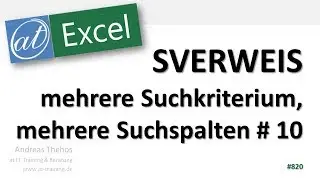 SVERWEIS mit mehreren Suchkriterien und mehrere Suchspalten - Excel-Funktionen
