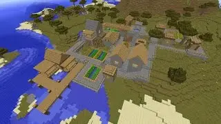 Minecraft seed island npc village build