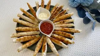 Borek cigar. Lavash Borek in 5 minutes. Burek Turkish. Burek recipe. Simply and easily.