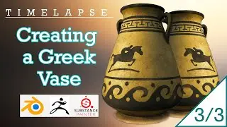 Creating A Greek Vase (3/3): Blender | Zbrush | Substance Painter [Timelapse]
