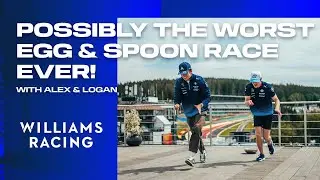 EGG AND SPOON race with Alex and Logan in Spa 🥚🥄 | Williams Racing