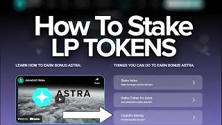 How To Stake LP Tokens - Astra DAO Tutorials