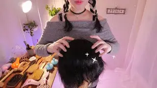 ASMR So Realistic! 21 Scalp Massage & Hair Brushing💆 (No Talking, Head Massage)