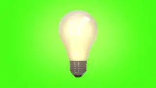 Light bulb green screen