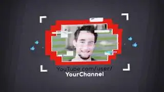 Glitch YouTube Channel Promo \ Intro ★ After Effects Template ★ Project Files