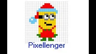Christmas Minion How to Draw Pixel Art For Kids  