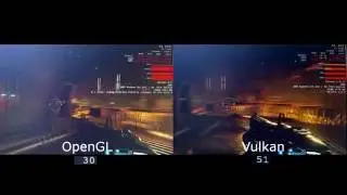 DOOM (2016) OpenGL vs Vulkan on AMD Radeon 7970